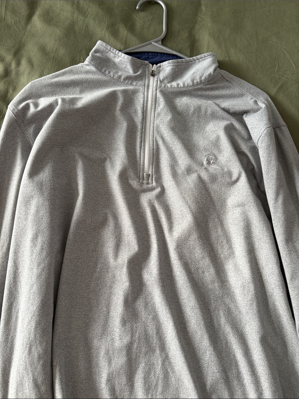 Rhoback Men's Light Gray Quarter-Zip Sweater